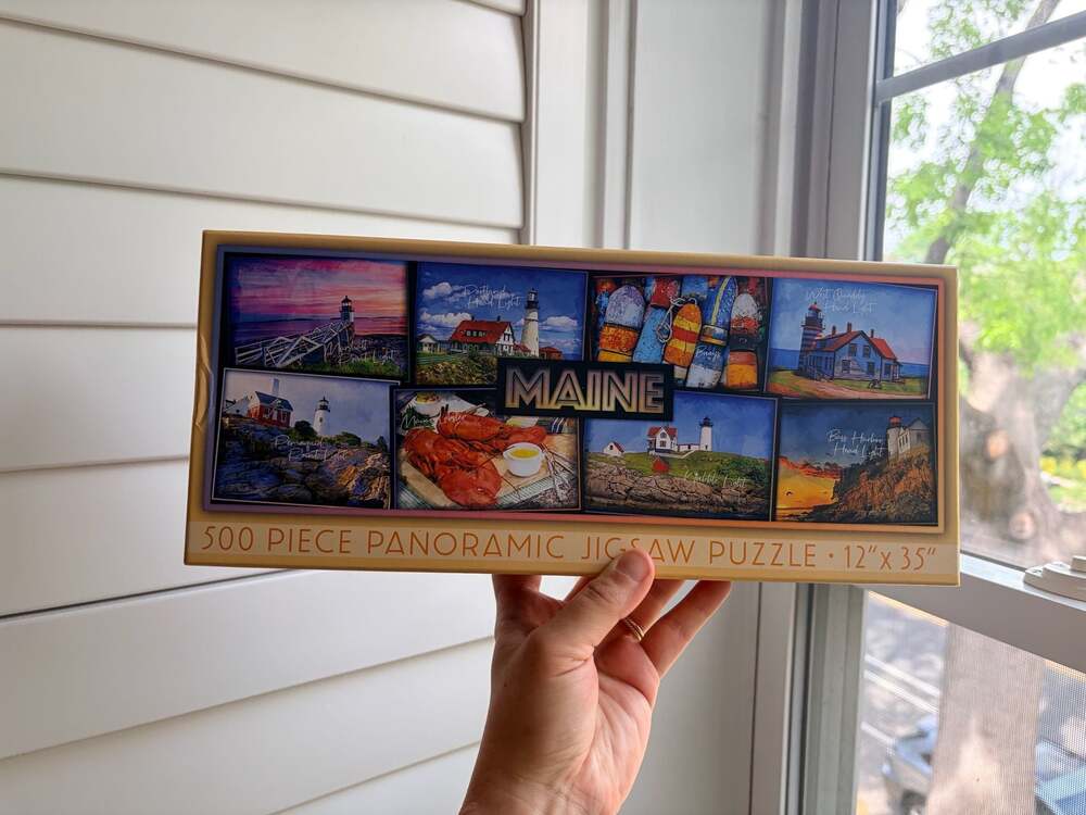 Maine Scene 500 Piece Panoramic Jigsaw Puzzle 12" x 35"